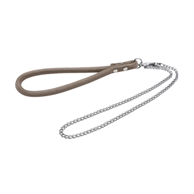 Laisse forte en metal - 1M - Taupe