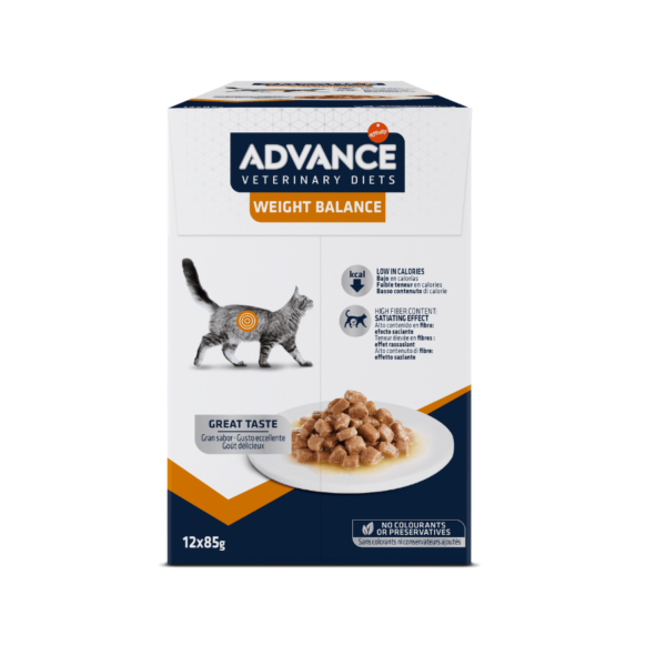 Boite Advance Vet Chat Pochons Weight Balance 85G (Boite De 12)