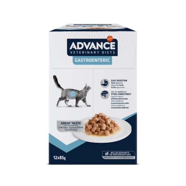 Boite Advance Vet Chat Pochons Gastroenteric 85G (Boite De 12)