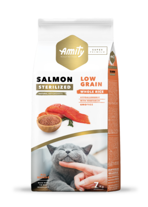 AMITY Super Premium Saumon et Riz pour Chat stérilisé 7 KG