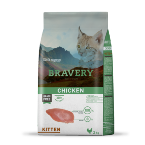 BRAVERY Kitten sans céréales Saumon pour Chaton 2KG