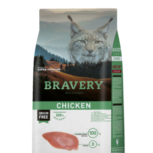 BRAVERY Sans Céréales Poulet pour Chat adulte stérilisé 7KG