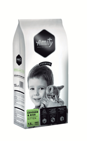 Paquet de croquettes Amity Premium Poulet et Riz pour Chaton