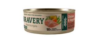 Boîte de pâtée pour chat BRAVERY Dog Chunks Poulet et Légumes