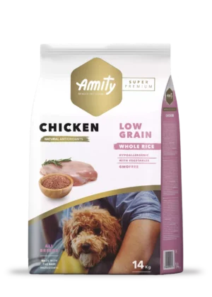 Paquet de croquettes AMITY Super Premium Adult Chicken au format 14 kg