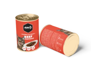 Boîte de pâtées pour chat Amity Cat Chunks Bœuf et Légumes 415 g