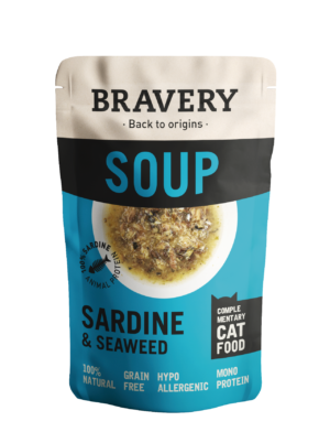 Paquet de soupe Bravery Sardine et Algues pour chat 40 g