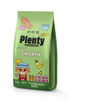 Croquettes Plenty poulet pour chat stérilisé 1.5 kg
