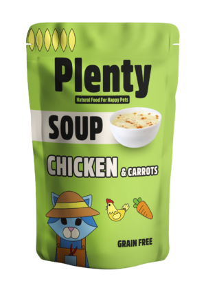 Paquet de soupe Plenty Poulet et Carottes pour chat 80 g