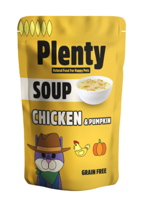 Paquet de soupe Plenty Poulet et Citrouille pour chat 80 g